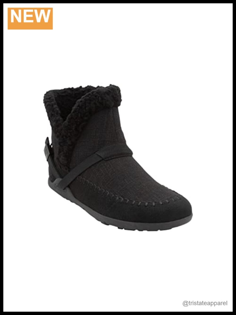 Vegan Hemp Ankle Boots with Faux Shearling Collar, Slip-On Comfort, Barefoot